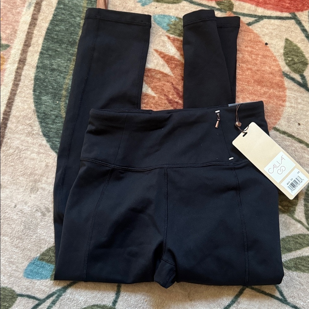 Calia High Rise Capri XS Black Front Zip Pocket NWT - Picture 4 of 4